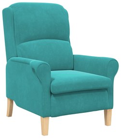 Poltrona Turquesa Turquesa Tecido Padrão Ergonómica