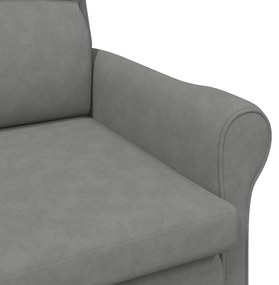 Poltrona Ergonómica Cinza Escura Tecido e Madeira Padrão Ergonómica
