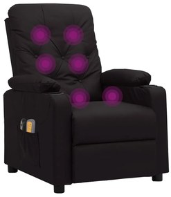 Poltrona de massagens elétrica couro artificial preto
