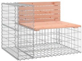 Banco jardim design gabião 287x71x65,5cm madeira douglas maciça