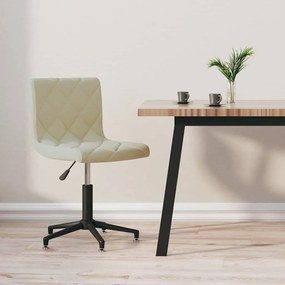 vidaXL Cadeira de escritório giratória veludo cor creme
