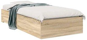 Cama vidaXL Sonoma Carvalho 90x190 cm Madeira Engenharia