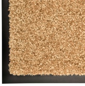 Tapete de porta lavável 90x150 cm creme