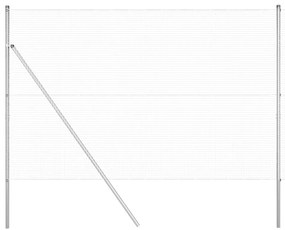 Cerca de Arame Soldado com 13 Postes 1.5x25 m Aço Galvanizado