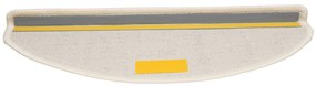 Tapetes de escadas 10 pcs 65x21x4 cm branco