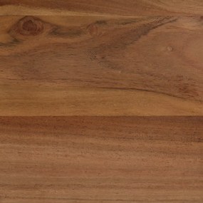 Mesa de jantar madeira de acácia maciça e aço 120x60x76 cm