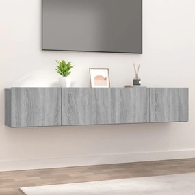vidaXL Móveis TV 2pcs 80x30x30 cm derivados madeira cinzento sonoma
