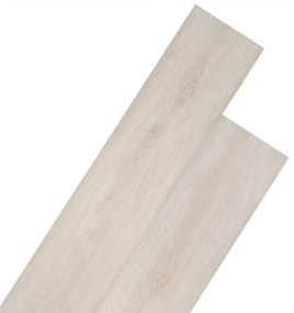 245172 vidaXL Tábuas soalho PVC auto-adesivo 5,02 m² 2 mm carvalho branco