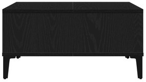 Mesa de Centro vidaXL Preto Carvalho 60x60x30 cm Madeira Consolidade