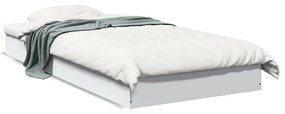 Estrutura de cama 75x190 cm derivados de madeira branco