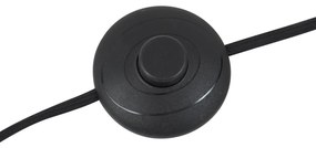 Candeeiro de pé retro preto com vidro laranja - Denise