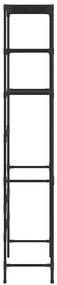 Estante com 3 prateleiras p/ casa de banho 53x28x169 cm preto