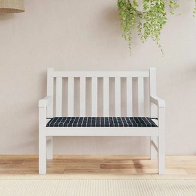 Almofadão p/ banco jardim 120x50x4cm tecido oxford xadrez preto