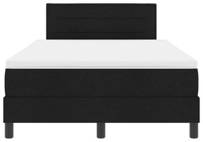 Cama Box com Colchão &amp; Luz LED Preta 120x190 cm Tecido
