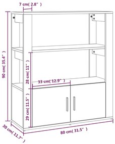 Aparador 80x30x90 cm derivados de madeira branco