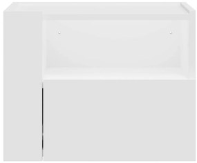Mesa de cabeceira de parede 45x30x35 cm branco
