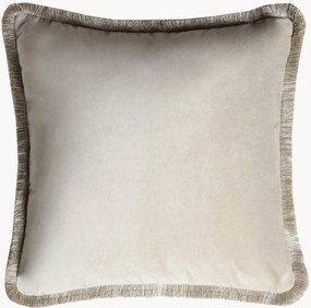 Almofada de veludo artesanal com franjas Major