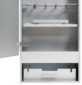 Defumador com mesa aço galvanizado