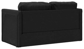 Sofá-cama sem pés 112x174x55 cm tecido preto