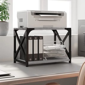 vidaXL Suporte impressora 2 prateleiras deriv.madeira cinzento sonoma