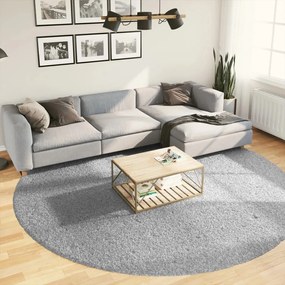 Tapete shaggy de pelo alto PAMPLONA Ø 280 cm cinzento