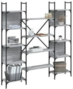 Estante 155,5x24x166,5 cm derivados de madeira cinzento sonoma