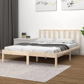 Estrutura de cama dupla 135x190 cm pinho maciço