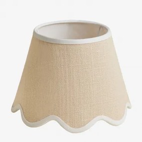 Abajur De Berna Ø25 Cm & Juta Natural - Algodão Branco - Sklum