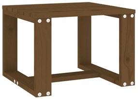 Espreguiçadeiras 2 pcs com mesa castanho mel madeira de pinho