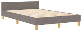 Cama vidaXL Taupe 120x200 cm Tecido