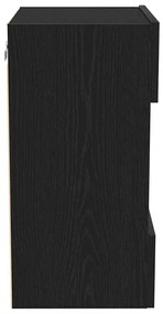 Cabinet de TV LED vidaXL 2 pcs Carvalho Preto 40x30x60,5cm cm Madeira