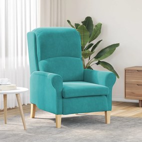 Poltrona Turquesa Turquesa Tecido Padrão Ergonómica