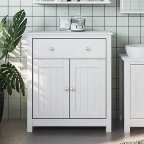 vidaXL Móvel de casa de banho BERG 69,5x34x80 cm pinho maciço branco