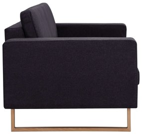 2 pcs conjunto de sofás tecido preto