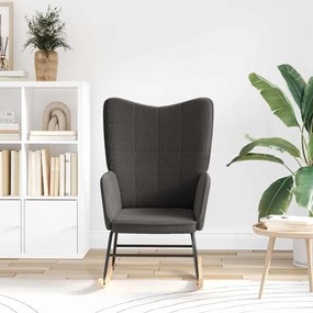 Cadeira Relaxante vidaXL Cinza Escuro em Tecido Lã Curly
