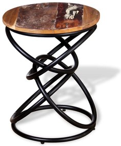 Mesa de apoio em madeira reciclada maciça