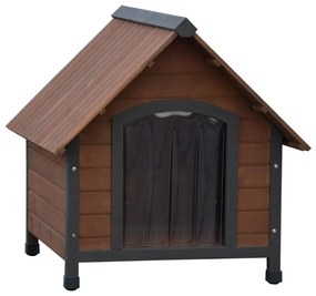 441159 @Pet @Pet @Pet Casota com abas de plástico Rustique 76x76x72 cm castanho