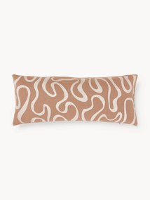 Capa de almofada para exterior com padrão de ondas bordado Shanti