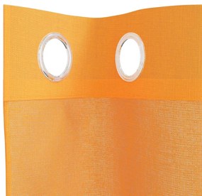Cortinas de voile com ilhós 2 pcs laranja 140x140 cm