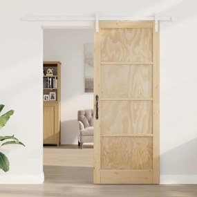 Porta Deslizante vidaXL com Conjunto de Ferramentas 86x211 cm Madeira