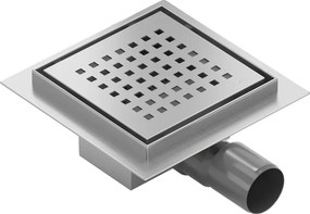 Mexen Flat-Q M08 ralo de chão quadrado 12 x 12 cm, inox - 1010512