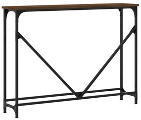 Mesa consola 102x22,5x75 cm derivados madeira carvalho castanho