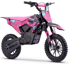 Mini moto elétrica para crianças 550W ROAN RXF (24V-12AH) AGM 10/10 Rosa