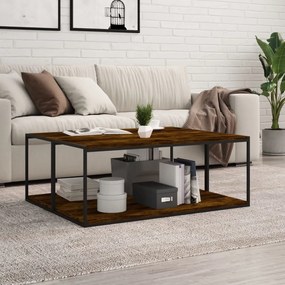 vidaXL Prateleiras de parede 4pcs derivados de madeira carvalho fumado