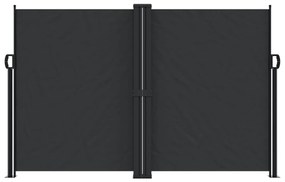 Toldo lateral retrátil 160x600 cm preto
