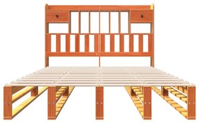 Cama com estante sem colchão 150x200 cm pinho maciço