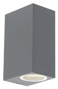 Conjunto de 4 Apliques Cinza Escuro 2 Luzes IP44 - Baleno Moderno