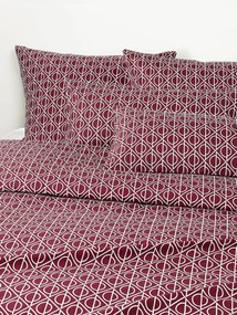 Capa de edredão em percal de algodão com padrão geométrico Jella