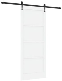 Porta Deslizante vidaXL com Conjunto de Ferragens Brancas 86x211 cm Ma