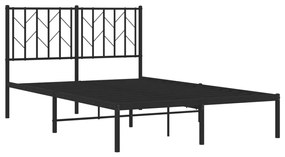 Estrutura de cama com cabeceira 120x200 cm metal preto